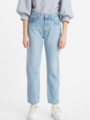Jeansy regular fit damskie Levi's 501 Crop 36200-0124 28-26 Niebieskie (5400898293556). Jeansy damskie