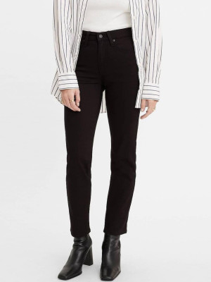 Jeansy slim fit damskie Levi's 724 High Rise Straight 18883-0006 26-30 Czarne (5400599473547). Jeansy damskie