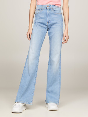 Jeansy dzwony damskie Tommy Jeans DW0DW17600-1AB 26/32 Niebieskie (8720646746965). Jeansy damskie