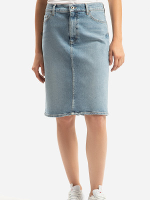Spódnica damska jeansowa midi Cross Jeans B 304-005 32 Błękitna (8697319696219). Spódnice damskie
