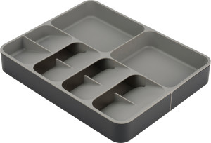 Organizer na sztućce Joseph Joseph DrawerStore rozsuwany 5.5 x 31.5 x 39.5 - 55.9 cm Szary (5028420002904). Suszarki i ociekacze do naczyń