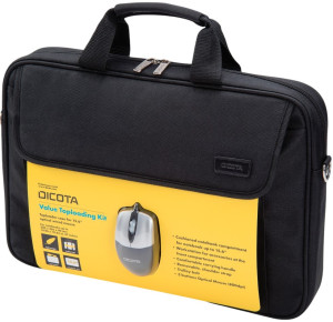Torba na laptopa Dicota Value Toploading Wired Mouse Kit 15.6" Black (D31790). Torby, plecaki i etui na laptopy
