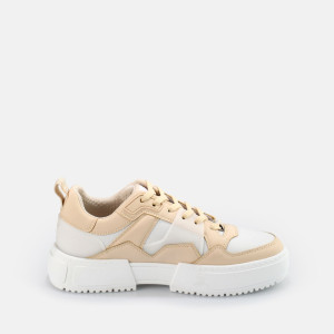 Sneakersy damskie z eko skóry Buffalo Calzature 1630727 38 Beżowe (4061516571084). Tenisówki i trampki damskie