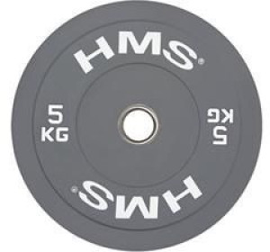 Talerz Olimpijski HMS Bumper 5 kg czarny CBR05 (5907695520583). Obciążenia do sztangi
