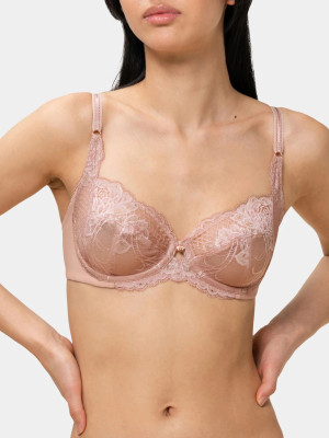 Biustonosz damski z fiszbinami z koronką Triumph 10209608 80D Różowy (7613137808192). Biustonosze damskie