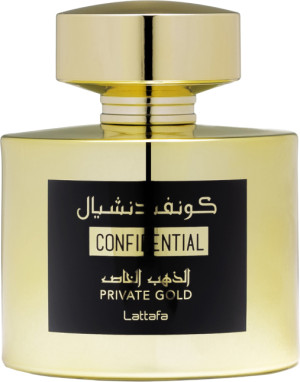 Woda perfumowana unisex Lattafa Confidential Private Gold 100 ml (6291107459707). Perfumy damskie