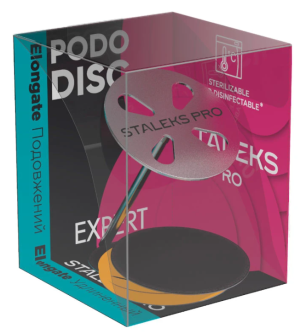 Wydłużony dysk do pedicure Staleks Pro Pododisc L Expert + Zestaw wymiennych pilników 5 szt (4820121599827). Frezy do paznokci