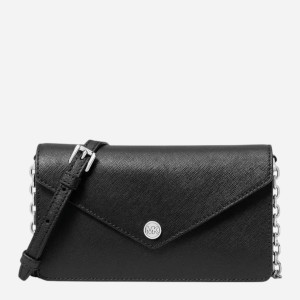 Torebka crossbody damska ze skóry naturalnej Michael Kors 35S3STVC5L-BLACK Czarna (196163783093). Torebki i torby