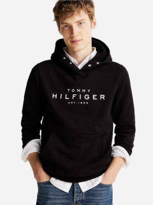 Bluza męska z kapturem kangurka Tommy Hilfiger MW0MW37455-BDS XL Czarna (8720638261667). Bluzy z kapturem męskie