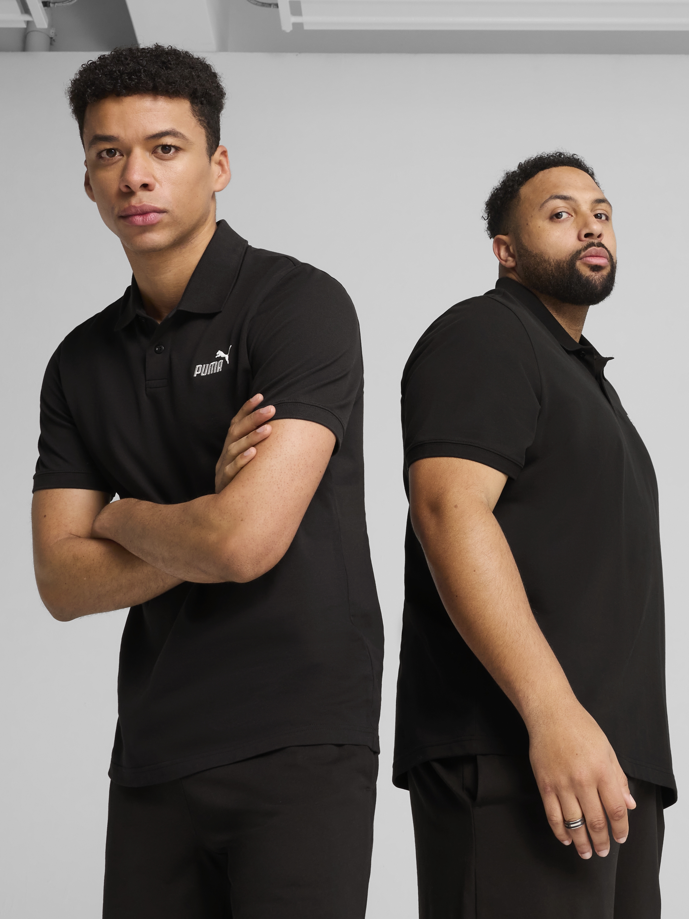 Koszulka polo męska Puma Ess No.1 Logo Pique Polo 68255201 S Czarna (4067983317811). Koszulki polo męskie
