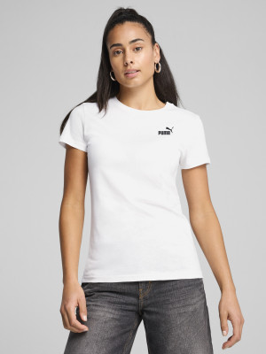 Koszulka damska bawełniana Puma Ess Small No.1 Logo Tee 68237202 XS Biała (4067983403477). T-shirty damskie