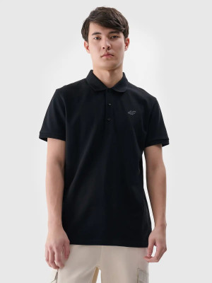 Koszulka polo męska 4F 4FWMM00TPTSM366-20S M Czarna (5905700402817). Koszulki polo męskie