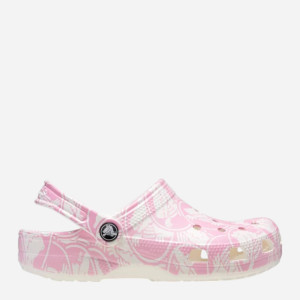 Chodaki dziecięce dla dziewczynki Crocs Classic Duke Print Clog CR210007-6WY 30-31 (C13) Różowe (196265678631). Chodaki dziewczęce