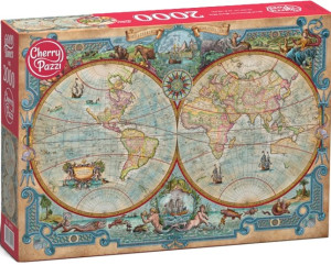 Puzzle Cherrypazzi Wielkie Odkrycia Mapa Świata 2000 elementów (5903728750125). Puzzle i układanki