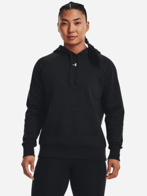 Bluza damska z kapturem ciepła Under Armour UA Rival Fleece Hoodie 1379500-001 M Czarna (196883854936). Bluzy z kapturem damskie