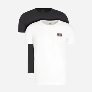 Zestaw koszulek męskich 2 szt Levi's Crewneck Graphic 79681-0000 M Biały/Czarny (5400816407010). T-shirty męskie
