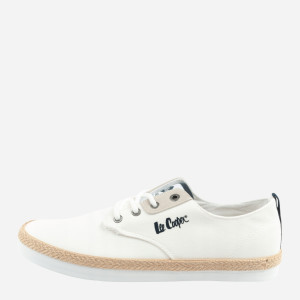 Tenisówki męskie materiałowe do kostki Lee Cooper LCW-25-02-3252M 40 26.5 cm Białe. Tenisówki i trampki męskie