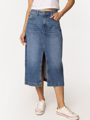 Spódnica damska midi jeansowa Lee Cooper Eva-3122 M Błękitna (5905991739067). Spódnice damskie