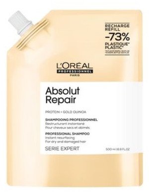Wkład wymienny Szampon do włosów zniszczonych regenerujący L'Oreal Professionnel Paris Serie Absolut 500 ml (3474637242206). Szampony
