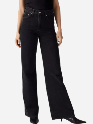 Jeansy damskie szerokie Levi's Ribcage Wide Leg A6081-0001 26-32 Czarne (5401128250752). Jeansy damskie