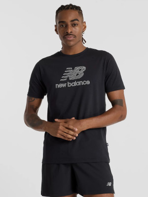 T-shirt męski długi New Balance Heathertech Logo MT51003 XL Czarny (197967259142). T-shirty męskie