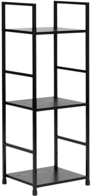 Regał ModernHome by Multistore drewniany 3 półki loft czarny (CWJ302480L BLACK). Regały i konsole