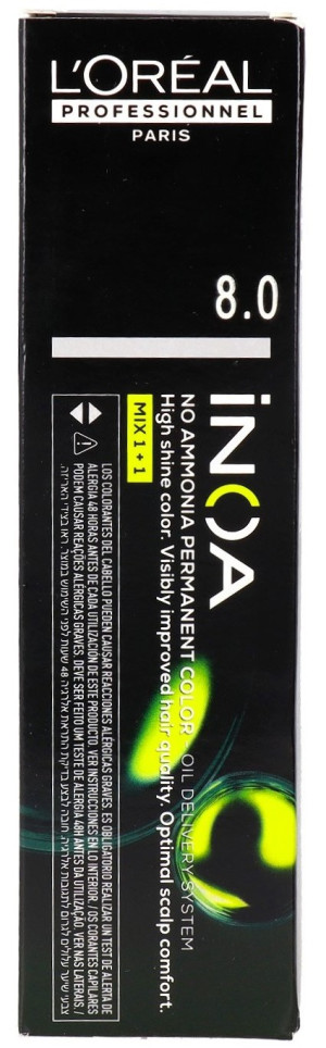 Farba do włosów L'oreal Professionnel Inoa 8.0 Light blonde 60 g (3474637131340). Farby do włosów