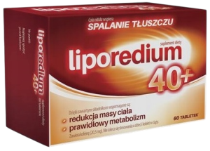 Suplement diety Kontrola wagi Aflofarm Liporedium 40+ 60 tabletek (5902802706041). Spalacze tłuszczu
