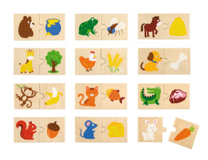 Drewniane puzzle - dopasowanka Viga Nakarm zwierzątko 51607 (6934510516079). Puzzle i układanki