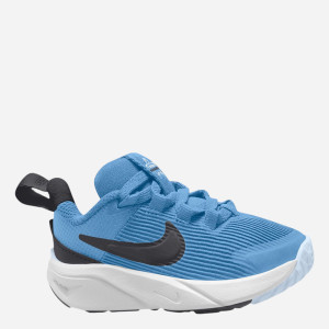 Buty sportowe chłopięce z białą podeszwą Nike Star Runner 4 Nn (Td) DX7616-408 22 Błękitne. Buty sportowe i sneakersy chłopięce
