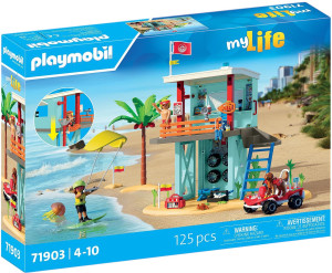 Zestaw zabawek dla dzieci Playmobil Wieża ratownicza i plażowy samochód buggy (71903) (4008789719034). Zestawy zabawek dla dzieci