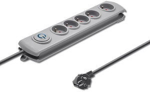 Listwa antyprzepięciowa Qoltec 5 gniazd 1.8 m Grey (5901878502700). Listwy zasilające i przedłużacze