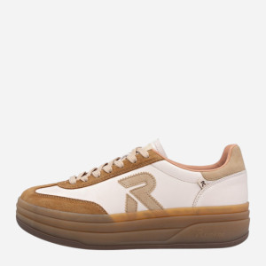 Sneakersy damskie na platformie Rieker W3700-62 40 (6.5UK) Beżowe (4061811595884). Tenisówki i trampki damskie