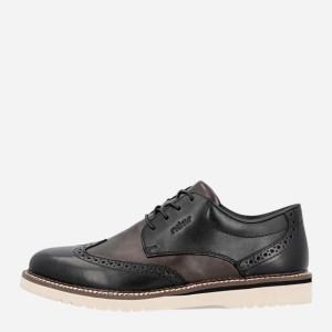 Buty derby męskie skórzane Rieker 04504-45 43 (9UK) Ciemnoszare (4061811550562). Półbuty męskie