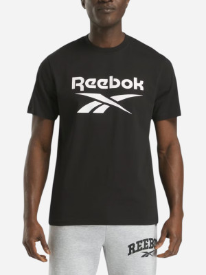 Koszulka męska bawełniana Reebok Chad Big Logo Crew Neck Ss 100240897 M Czarna (1200175463863). T-shirty męskie
