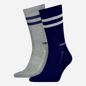 Zestaw skarpetek damskich Levi`s Regular Cut Sport Stripe 2P 37157-1063 35-38 2 pary Granatowy/Szary. Skarpetki damskie