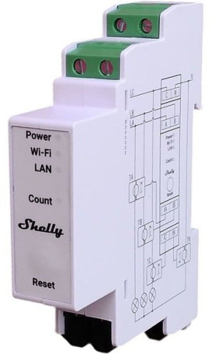 Licznik energii elektrycznej Shelly Relais Pro 3EM-3CT63 WLAN LAN Stromzahler Inkl. CT Messfunktion BT DIN-Rail (3800235268193). Akcesoria do inteligentnego domu