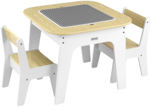 Zestaw mebli Milly Mally Olaf Blocks - Stolik i dwa krzesełka White (6090) (5901761127256). Stoliki dla dzieci
