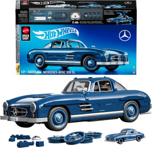 Klocki konstrukcyjne premium samochód Mattel Brick Shop Hot Wheels Mercedez-Benz 300 SL 1600 elementów (HWW25). Klocki