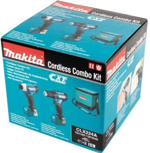 Zestawy narzędzi akumulatorowych Makita Battery Combo Kit CXT CLX224A (88381876698). Zakrętarki