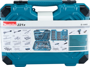 Zestawy narzędzi ręcznych Makita 221 szt E-10883 (88381581486). Zestawy narzędzi