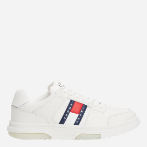 Sneakersy męskie skórzane Tommy Jeans EM0EM01576-TCR 43 Białe (8720638358923). Buty sportowe męskie