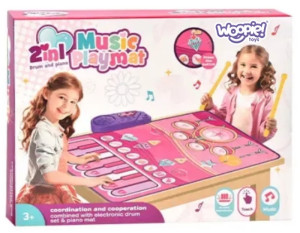 Mata muzyczna Woopie Perkusja Pianino 2 w 1 (5906280653378). Maty dla dzieci i niemowląt