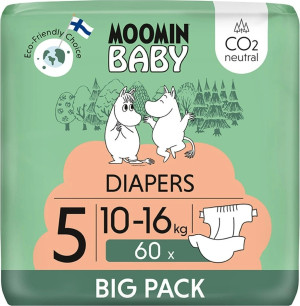 Pieluchy Moomin Baby 10-16 kg 60 szt (6414100589909). Pieluchy i pieluchomajtki dla dzieci
