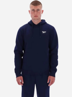 Bluza z kapturem męska Reebok Noah Small Logo Hoody 100240568 M Granatowa (1200175334286). Bluzy z kapturem męskie