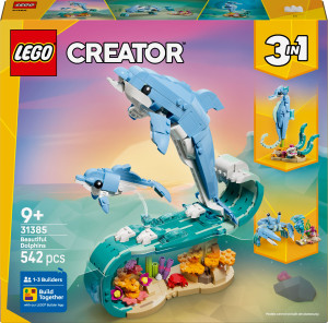 Zestaw klocków LEGO Creator Zwierzęta morskie: piękny delfin 542 elementy (31385). Klocki