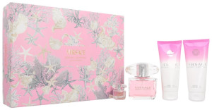Zestaw prezentowy damski Versace Bright Crystal Woda Toaletowa 90 ml + Miniaturka Woda toaletowa 5 ml + Żel pod prysznic 100 ml + Balsam do ciała 100 ml (8011003899807). Perfumy damskie