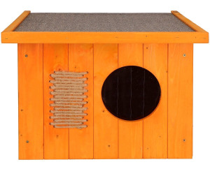 Buda dla psa kota Springos drewniana 58 x 49.5 cm z płaskim dachem (5907719495125). Kojce, klatki i budy