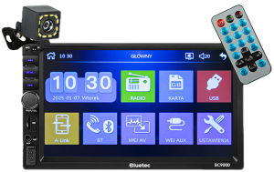 Radio samochodowe BLUETEC 78-363 BC9000 2DIN 7" + kamera cofania (5900804144892). Radioodtwarzacze samochodowe