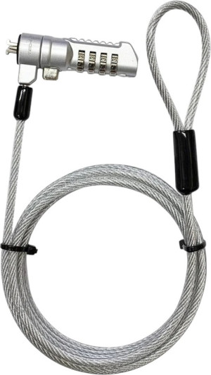 Linka zabezpieczająca do laptopa TECHly Combination Notebook Security Padlock Silver (8051128107296). Akcesoria do obudów PC i laptopów